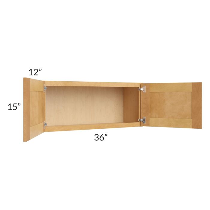 Madison Honey Shaker 36x15 Wall Cabinet