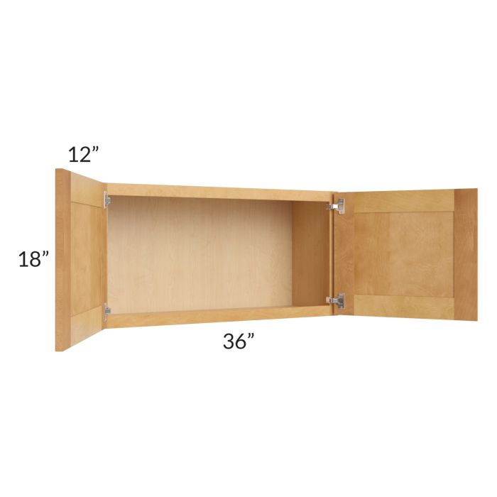 Madison Honey Shaker 36x18 Wall Cabinet