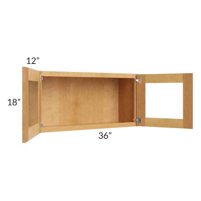 Madison Honey Shaker 36x18 Decorative Wall Cabinet