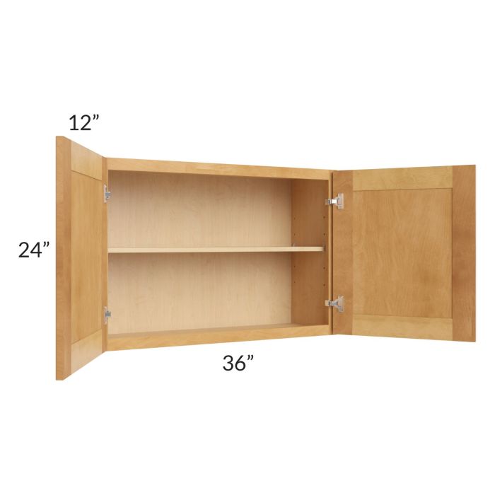 Madison Honey Shaker 36x24 Wall Cabinet