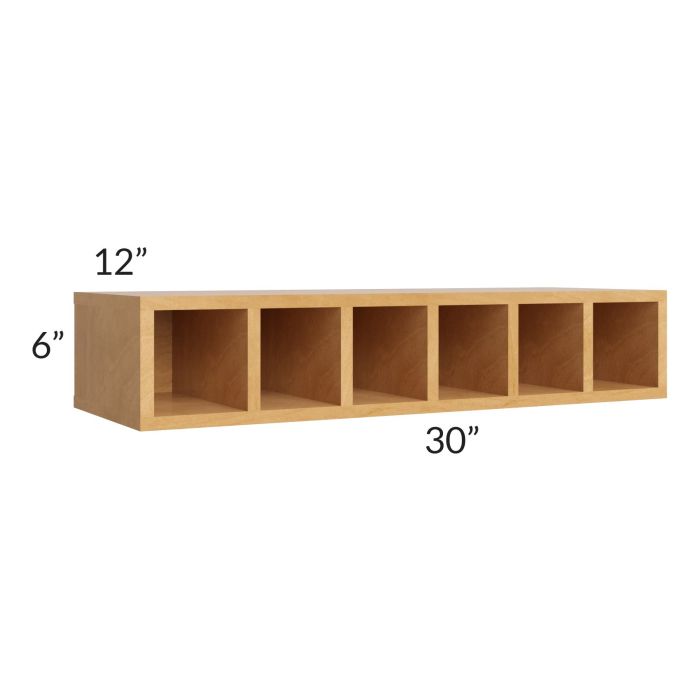 Madison Honey Shaker 30x6 Wine Cubby Wall Cabinet