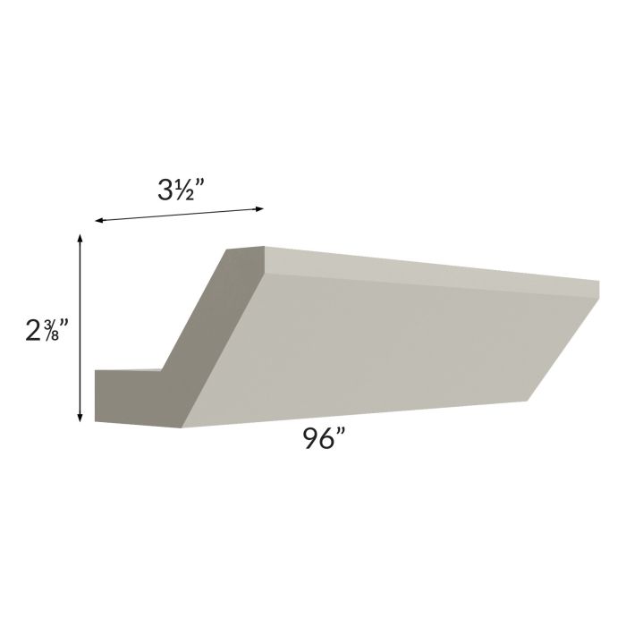 Stratton Light Grey Shaker 96" Shaker Crown Molding