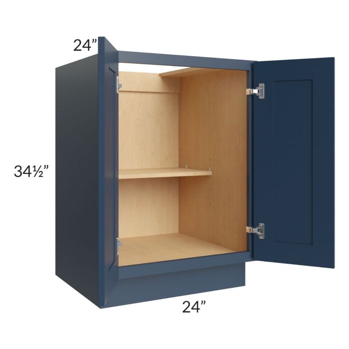 Madison Navy Shaker 24" Full Height Door Base Cabinet