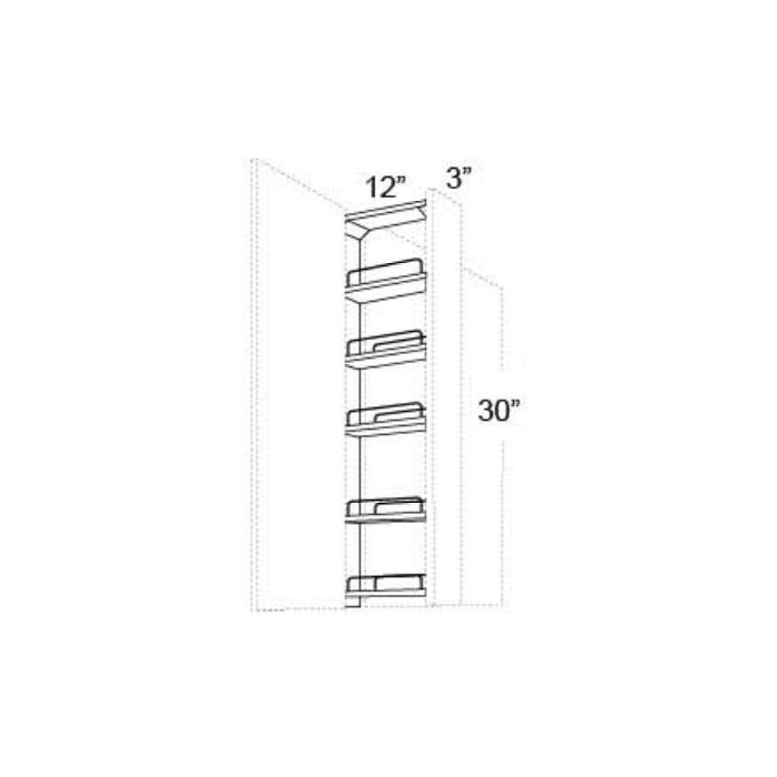 Vienna 3x30 Wall Spice Pull Out