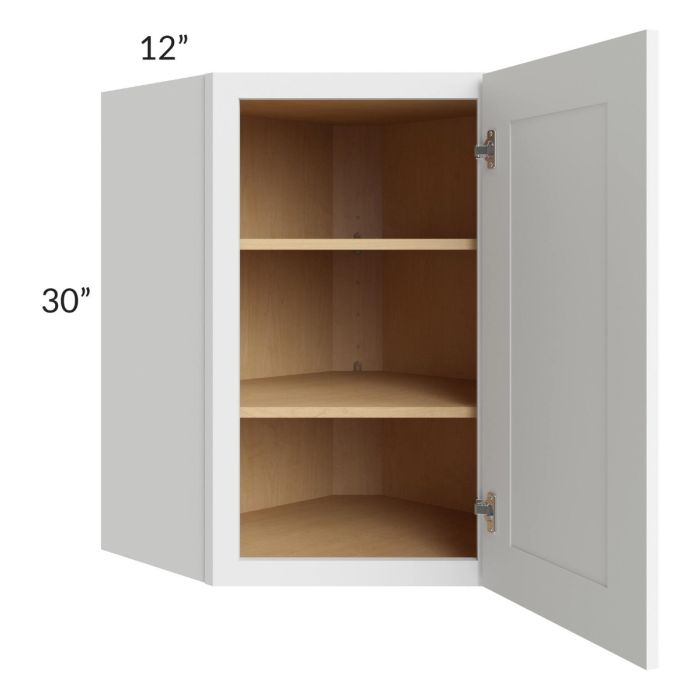 Royal White Shaker 24x30 Wall Diagonal Corner Cabinet