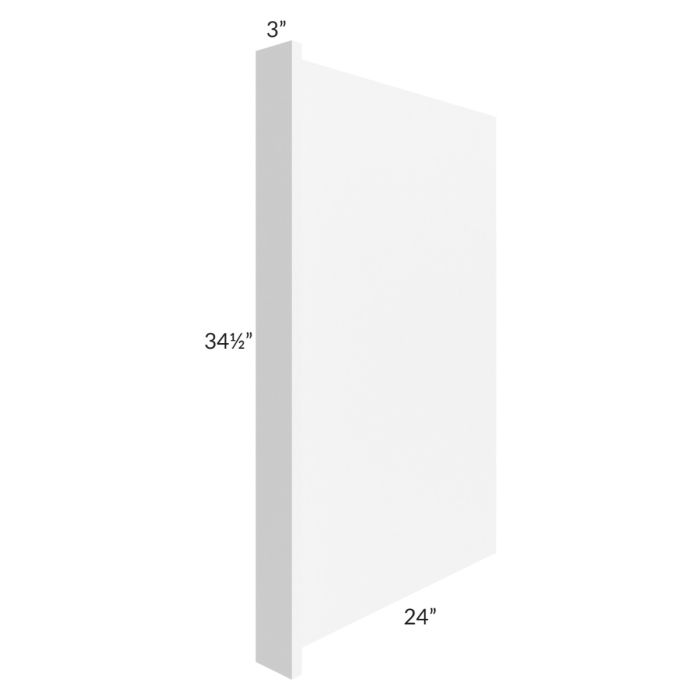 Royal White Shaker 3" Dishwasher Panel