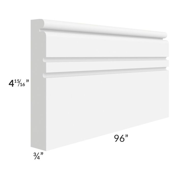 Brilliant White Shaker 96" Base Molding 