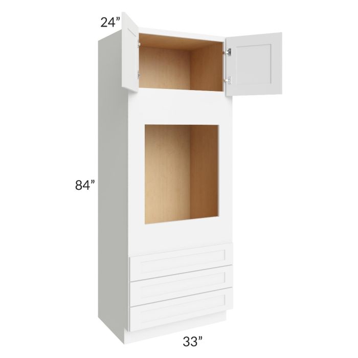 Royal White Shaker 33x84 Oven Cabinet