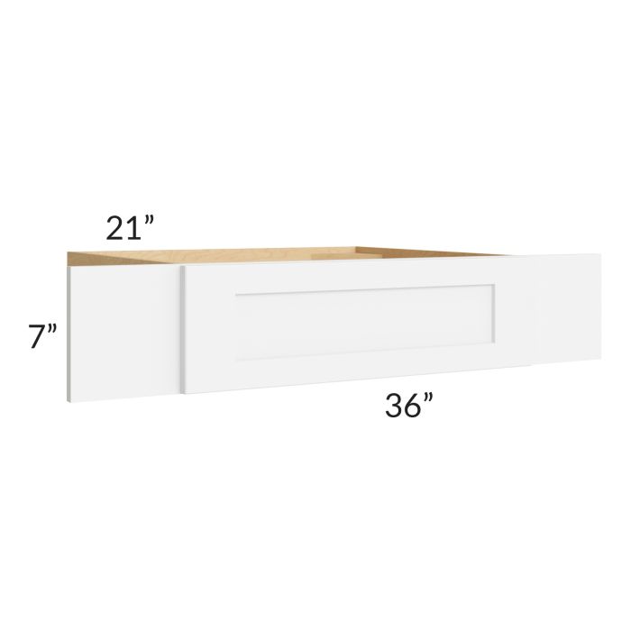 Royal White Shaker 36" Knee Drawer (trimmable to 30")
