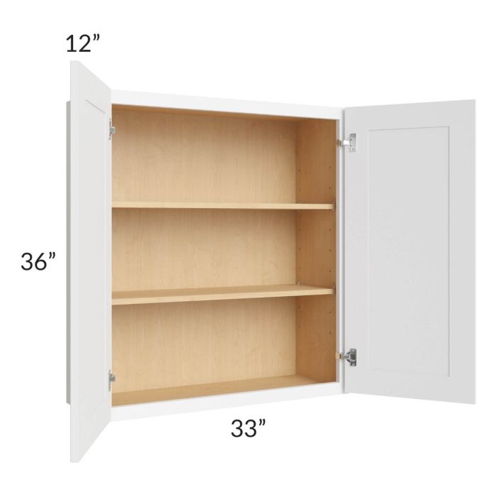 Royal White Shaker 33x36 Wall Cabinet