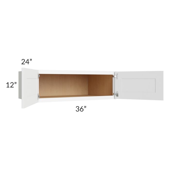 Royal White Shaker 36x12x24 Wall Cabinet