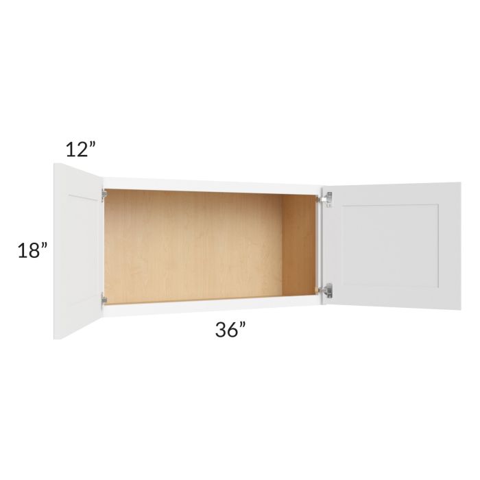 Royal White Shaker 36x18 Wall Cabinet