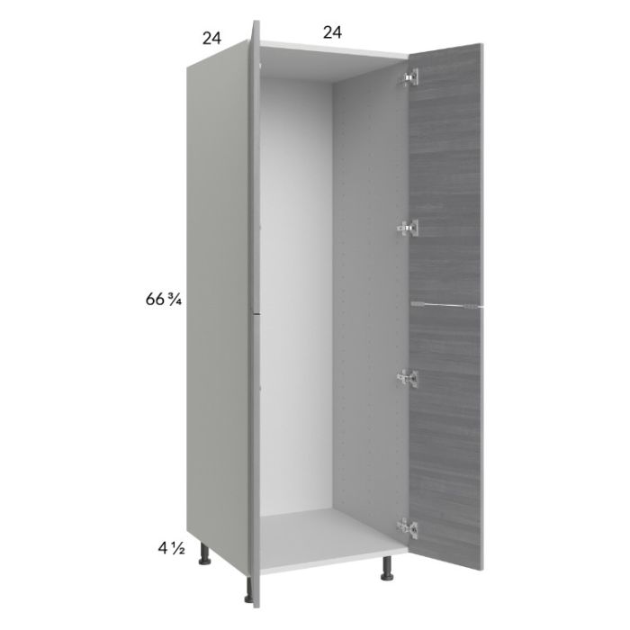 Euro Grey 24x71-1/4 Open Utility Cabinet with 2 Doors