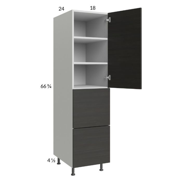 Euro Cafe 18x71-1/4 Utility Cabinet with 1 Door and 2 Drawers