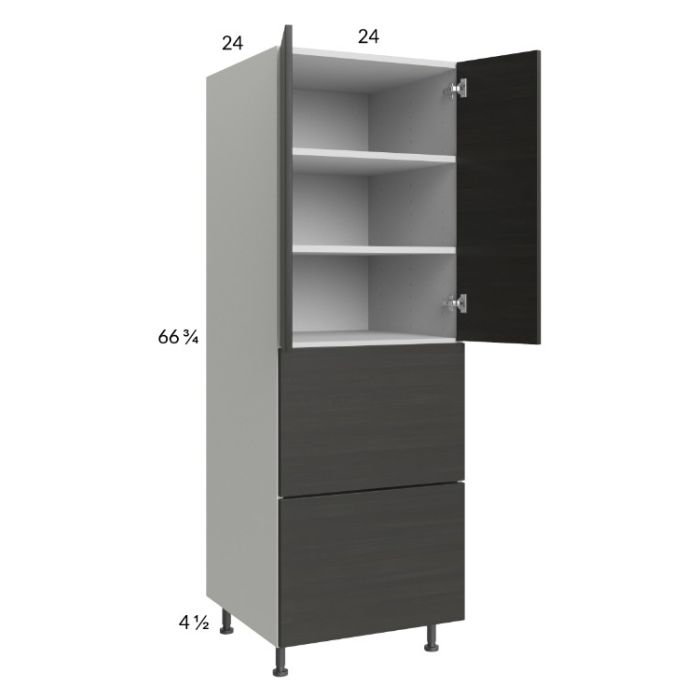 Euro Cafe 24x71-1/4 Utility Cabinet with 2 Door and 2 Drawers