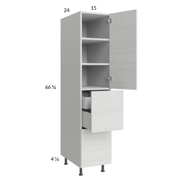 Euro White Grain 15x71-1/4 Utility Cabinet with 1 Door