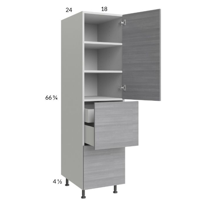Euro Grey 18x71-1/4 Utility Cabinet with 1 Door