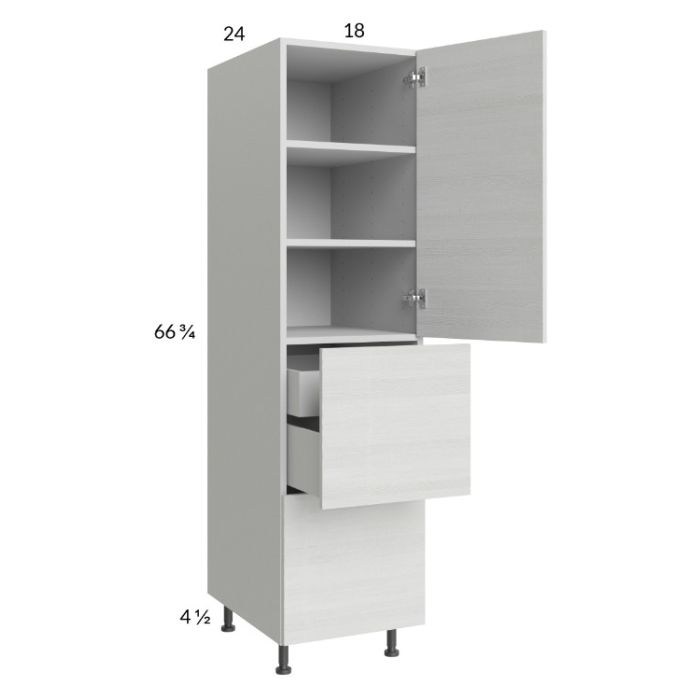 Euro White Grain 18x71-1/4 Utility Cabinet with 1 Door