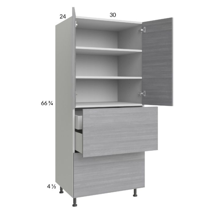 Euro Grey 30x71-1/4 Utility Cabinet with 2 Doors