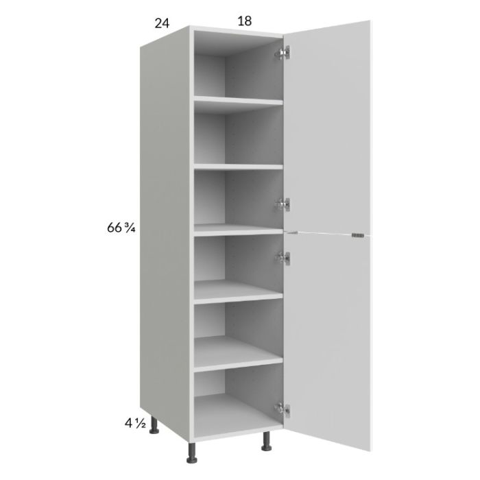 Euro Gloss White 18x71-1/4 Utility Cabinet with 1 Door