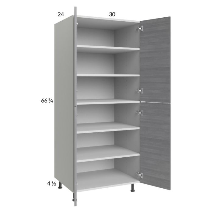 Euro Grey 30x71-1/4 Utility Cabinet with 2 Doors