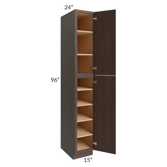 Vienna Kona Brown 15x24x96 Pantry Cabinet
