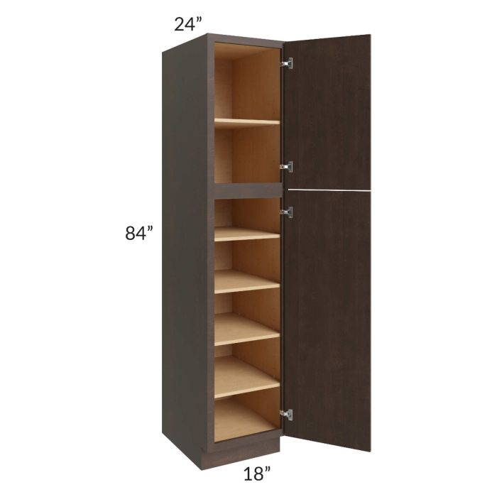Vienna Kona Brown 18x24x84 Pantry Cabinet