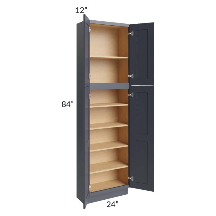 Midtown Indigo Shaker 24x12x84 Pantry Cabinet 