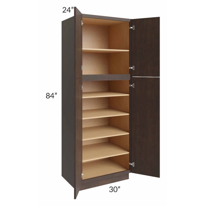 Vienna Kona Brown 30x24x84 Pantry Cabinet
