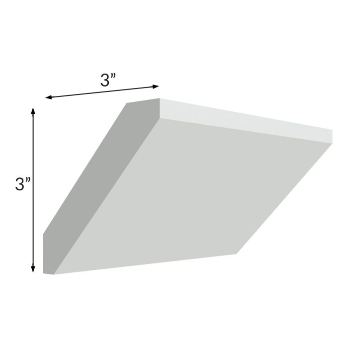 Lakewood White Large Angle Crown Molding 
