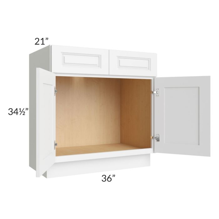 Lakewood White 36" Vanity Base Cabinet