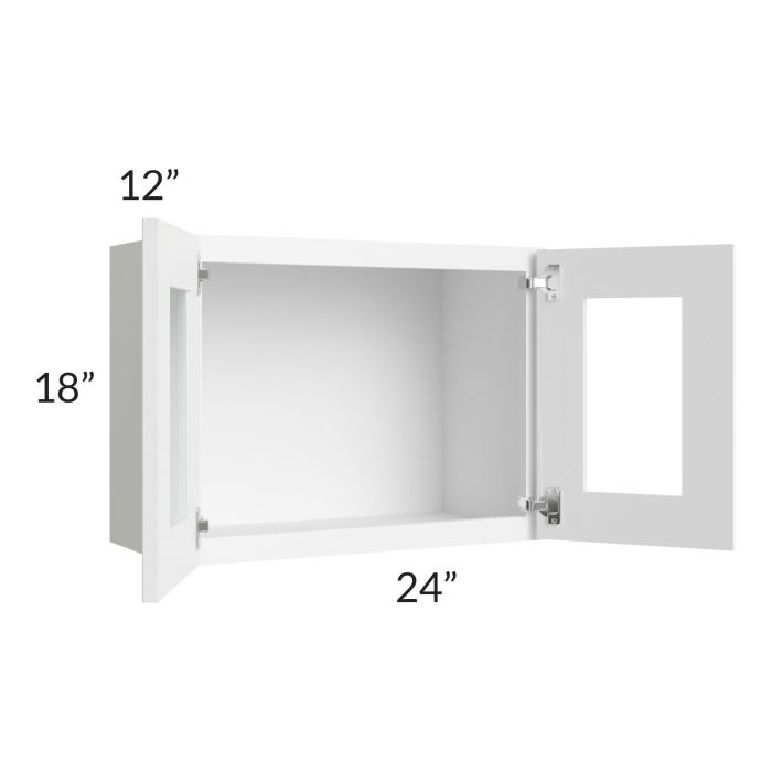 Lakewood White 24x18 Decorative Wall Cabinet