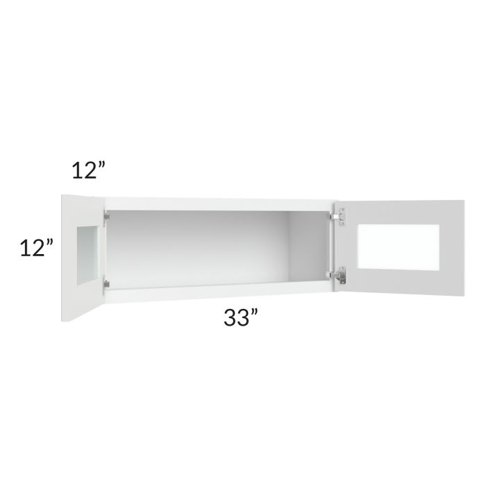 Lakewood White 33x12 Decorative Wall Cabinet