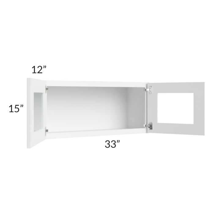 Lakewood White 33x15 Decorative Wall Cabinet