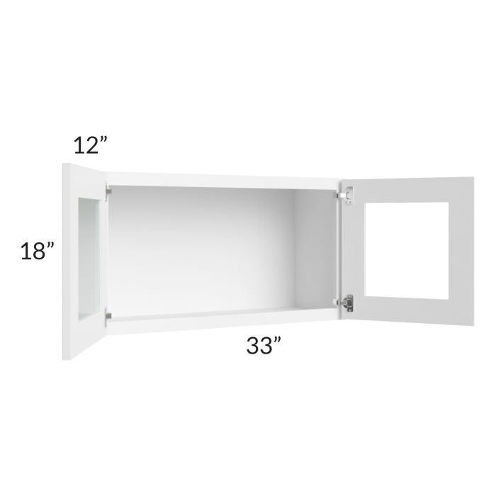 Lakewood White 33x18 Decorative Wall Cabinet