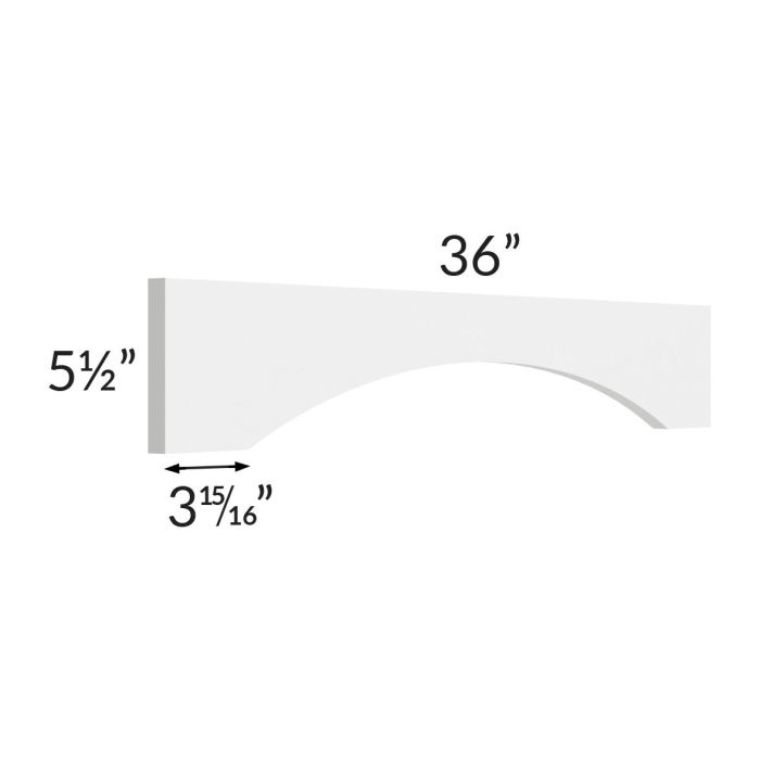 Brighton White Shaker 36" Shaker Valance - Out of stock through April