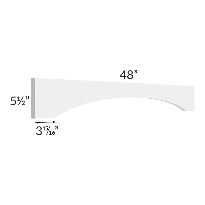 Brighton White Shaker 48" Shaker Valance 