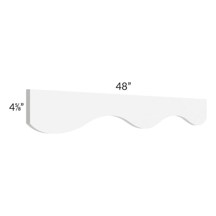 Alpine White Shaker 48" Scalloped Valance