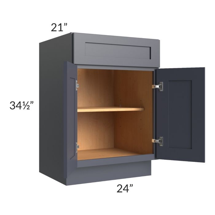 Midtown Indigo Shaker 24" Vanity Base Cabinet