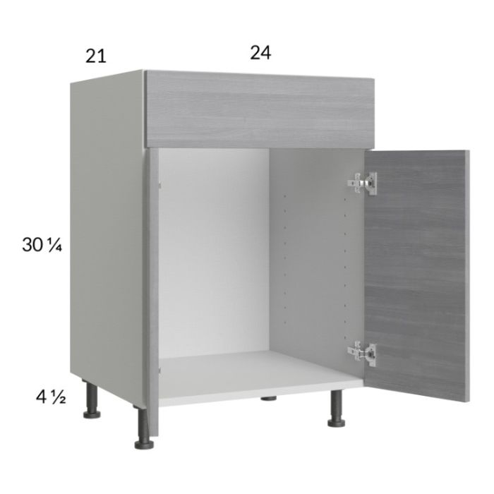 Euro Grey 24" Vanity Sink Base Cabinet