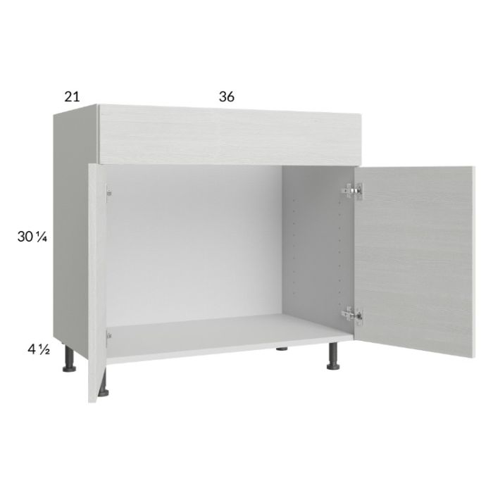 Euro White Grain 36" Vanity Sink Base Cabinet