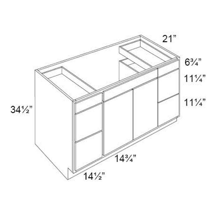 60" Vanity Sink and Drawer Combo