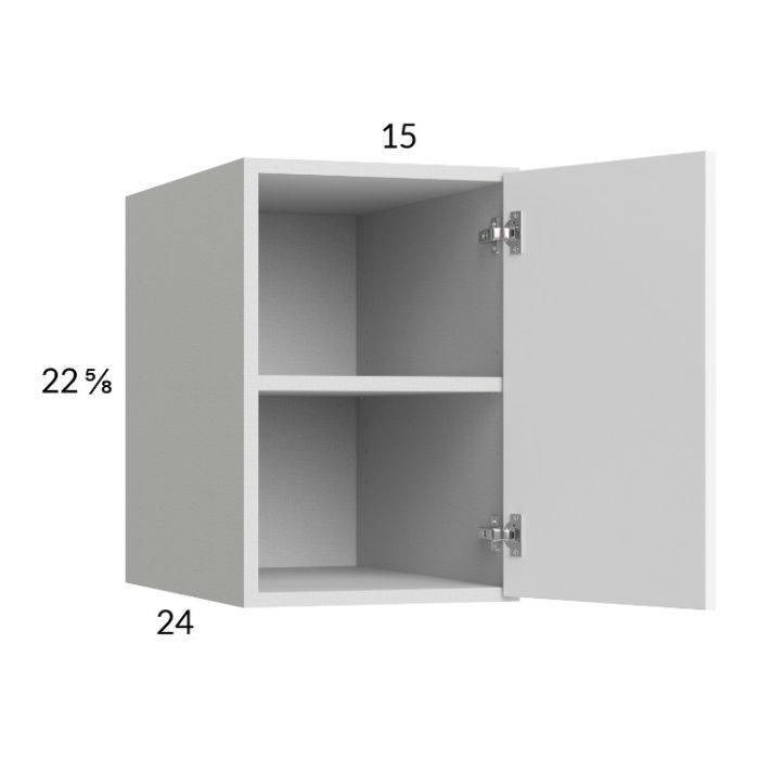 Euro Gloss White 15x22-5/8x24 Wall Cabinet