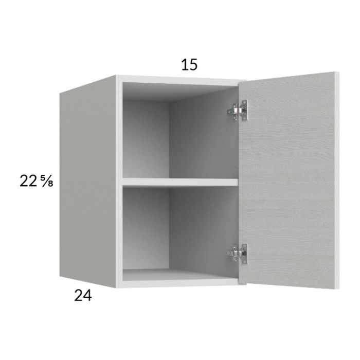 Euro White Grain 15x22-5/8x24 Wall Cabinet