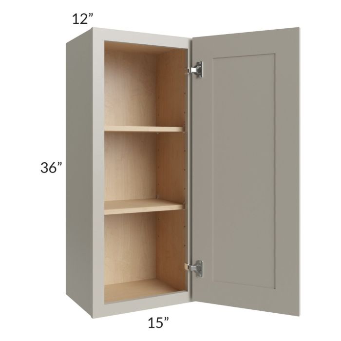 Stratton Light Grey Shaker 12x36 Wall Cabinet