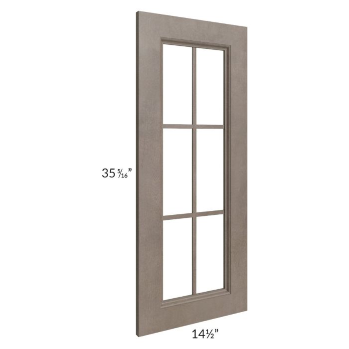 Providence Natural Grey 15x36 Mullion Glass Door Only with Glass Included