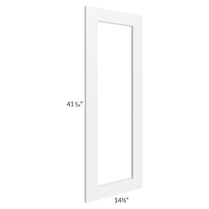 Alpine White Shaker 15x42 Glass Door Only with Glass Included