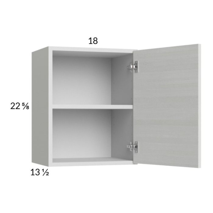 Euro White Grain 18x22-5/8 Wall Cabinet