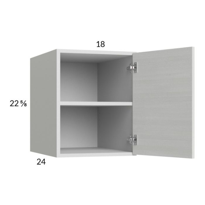 Euro White Grain 18x22-5/8x24 Wall Cabinet