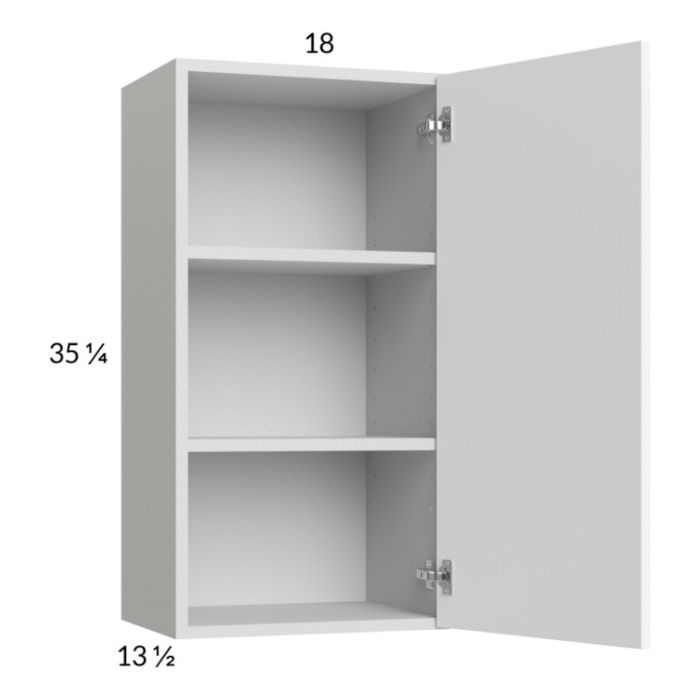 Euro Gloss White 18x35-1/4 Wall Cabinet